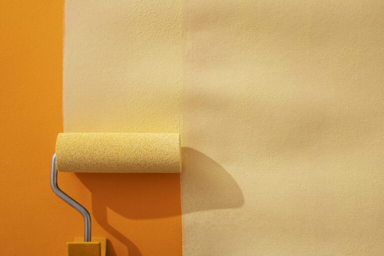 assortment painting items with yellow paint scaled.jpg